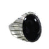 Navajo Onyx And Sterling Silver Ray Jack Ring Size 11-3/4 RX97682